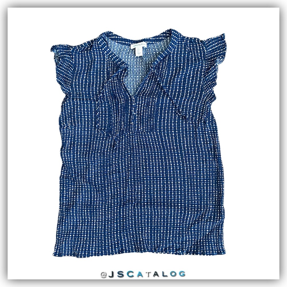 Carolina Belle Navy Polka Dot Blouse